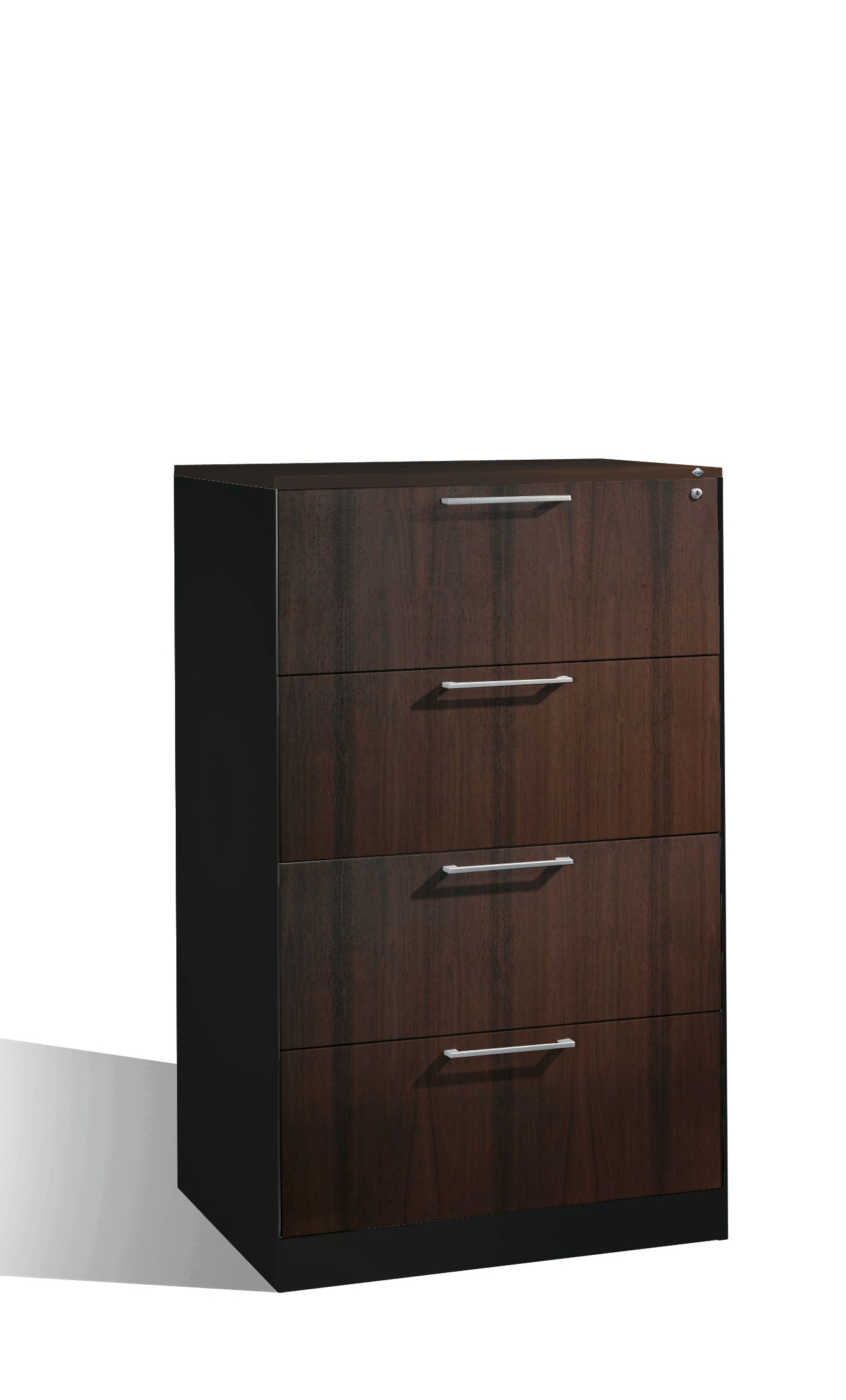Hängeregistraturschrank mit 4 Schubladen zweibahnig A4; 435 mm flach