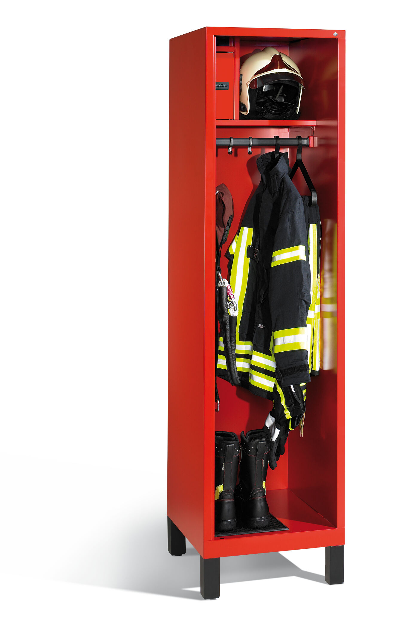 Feuerwehrschrank Evolo mit Wertfach, 1 Abteil, H1850xB520xT600mm